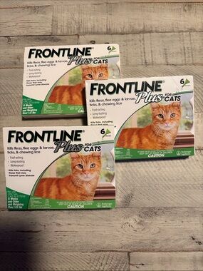 Frontline Plus for Cats Flea & Tick Treatment - 18 Monthly Doses